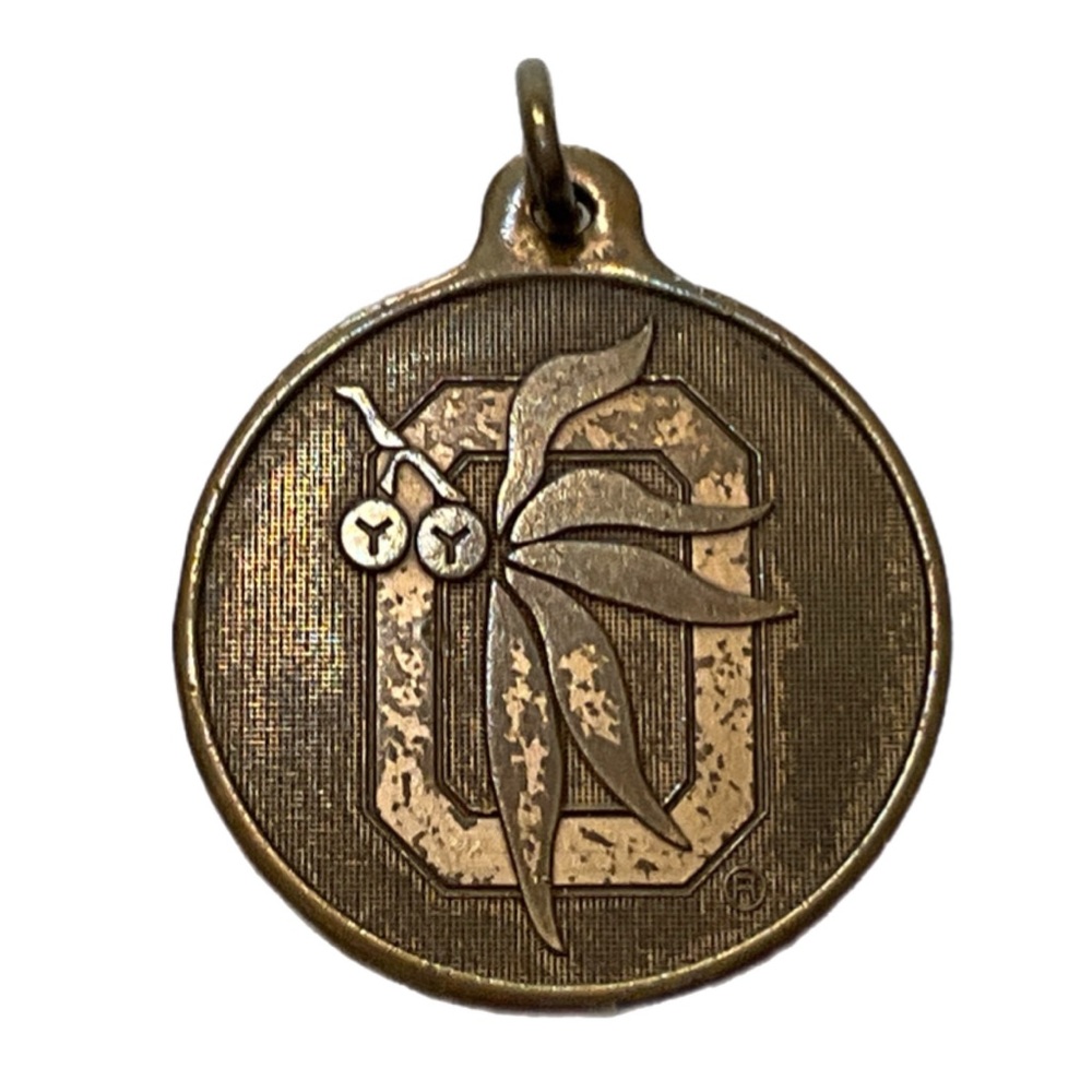 Ohio State University (OSU) "Buckeye" Bronze Key Fob or Medal / Pendant